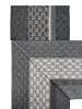 Gucci Grau Anthrazit Monogramm Kaschmir- & Wollschal mit Fransen