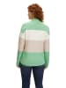 BETTY & CO Strickpullover mit Color Blocking in Green-Nature