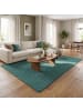 Snapstyle Feinschlingen Velour Teppich Strong in Petrol
