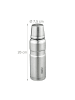 relaxdays Edelstahl-Trinkflasche in Silber - 500 ml