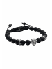 GT COLLECTION Armband Leopard Head in black/silver
