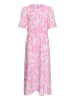 Kaffe Kleid KAmarlo Tight fit in Pink Frosting Chalk Leafs