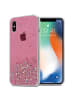 cadorabo Hülle für Apple iPhone X / XS Glitter in Rosa mit Glitter