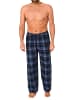 NORMANN Flanell Schlafanzug Pyjama Hose Karo - 76523 in marine