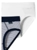 Schiesser Slip / Unterhose Kids Boys Feinripp Cotton in Weiß/ Blau gestreift