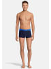 BECO the world of aquasports Kasten-Badehose Square Leg Badehose "Side Flash" in marine-blau