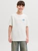 JACK & JONES Junior T-Shirt Rundhals Kurzarm Backprint Jjlegacy in cloud dancer