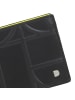 DuDu Up! Geldbörse RFID Schutz Leder 11 cm in black-bright yellow