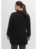 sheego Relax-Sweatshirt in schwarz