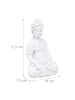 relaxdays Buddha-Figur in Weiß - (H)17,5 cm