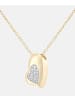 Diamant L'éternel Halskette mit Anhänger aus 375 Gelbgold mit Diamant Herz-Design