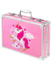 Wisam® 145-teiliger Kunstkoffer für Kinder mit Zeichen- und Malutensilien Rosa