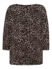 Zero  Leo-Shirt mit 3/4 Arm in Beige/Black