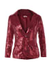 tectake Damen-Jackett mit glitzernden Pailletten, bordeaux