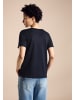 Street One 'T-Shirt in Leinenoptik' Marineblau