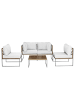 home24 Loungesofa TEAKLINE 2-teilig in Hellgrau