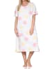 NORMANN Kurzarm Nachthemd floraler Print in gelb