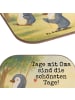 Mr. & Mrs. Panda Tisch-Untersetzer Pinguin Oma schaukeln Design ... in Weiß