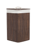 Beliani Wäschekörbe MATARA in Braun/Weiß - (W) 60 x (H) 60 x (L) 35 cm