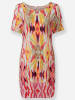 Heine Jerseykleid in orange-pink-bedruckt