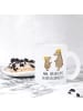 Mr. & Mrs. Panda Glas Tasse Bären mit Hut mit Spruch in Transparent