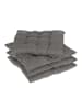 relaxdays 4x Stuhlkissen in Grau - 38 x 38 cm