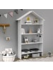 VCM  Holz Kinderregal Bücherregal Haus Regal Malusa in Weiß