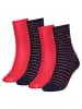 Tommy Hilfiger Socken 6er Pack in Rot/Dunkelblau