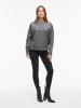 Vila EMB MINIMALISM L/S SWEAT TOP/R in Medium Grey Melange