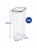 relaxdays 6 x Vorratsdosen in Transparent- 2,8 l