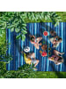 relaxdays Picknickdecke "Farbverlauf" in Blau/ Türkis - 300 x 200 cm