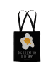 Mr. & Mrs. Panda Tote Bag Spiegelei Ei mit Spruch in Schwarz