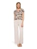 Betty Barclay Basic Shirt mit V-Ausschnitt in Braun/Beige