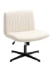 HOMCOM Schreibtischstuhl in Cremeweiß 65L x 64B x 83H cm