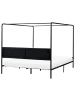 Beliani Himmelbett MIRABEAU  in Schwarz/Beige - (W) 166 x (H) 170 x (L) 207 cm