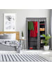 relaxdays 3x Stoffschrank in Grau - (B)107 x (H)174 x (T)42,5 cm