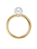 Valero Pearls Ring Sterling Silber Süßwasser-Zuchtperle in gelbgold
