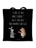 Mr. & Mrs. Panda Tragetasche Hase Igel mit Spruch in Schwarz