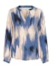 Kaffe Langarm-Bluse KAbeathe Regular fit in Blue Abstract Print