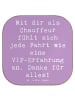 Mr. & Mrs. Panda Bierdeckel Spruch VIP Chauffeur mit Spruch in Lavendeltraum