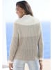 LASCANA Stehkragenpullover in beige-taupe