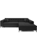 MF Design Sokka Recamiere Rechts in Schwarz -  (L) 292 x (B) 292 x (H) 84 cm