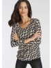 Laura Scott Print-Shirt in camel-schwar