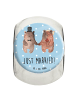 Mr. & Mrs. Panda Vorratsglas Bär Heirat mit Spruch in Blau Pastell