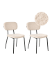 Beliani 2er-Set Esszimmerstuhl ADAIR in Beige/Schwarz