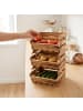 relaxdays 3 x Stapelkiste "geflammt" in Natur - (B)27,5 x (H)20 x (T)38 cm