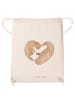 Mr. & Mrs. Panda Jutebeutel Otter Herz ohne Spruch in Creme