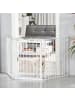 Pawhut Hunde Absperrgitter Weiß 180L x 3B x 74,5H cm