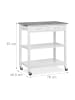 relaxdays Küchenwagen in Weiß - (B)78 x (H)87 x (T)48,5 cm