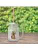 Mr. & Mrs. Panda Trinkglas Mason Jar Bär Gitarre ohne Spruch in Transparent